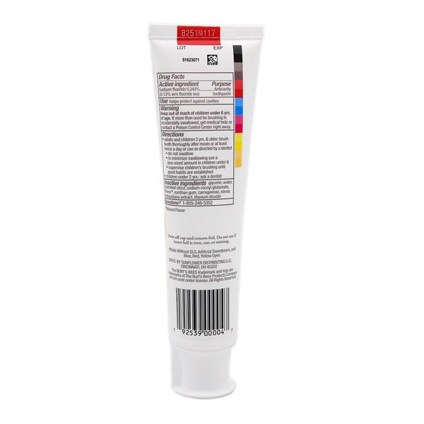 burts bees toothpaste ingredients